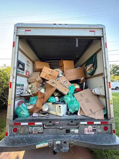 Full truck packed with junk