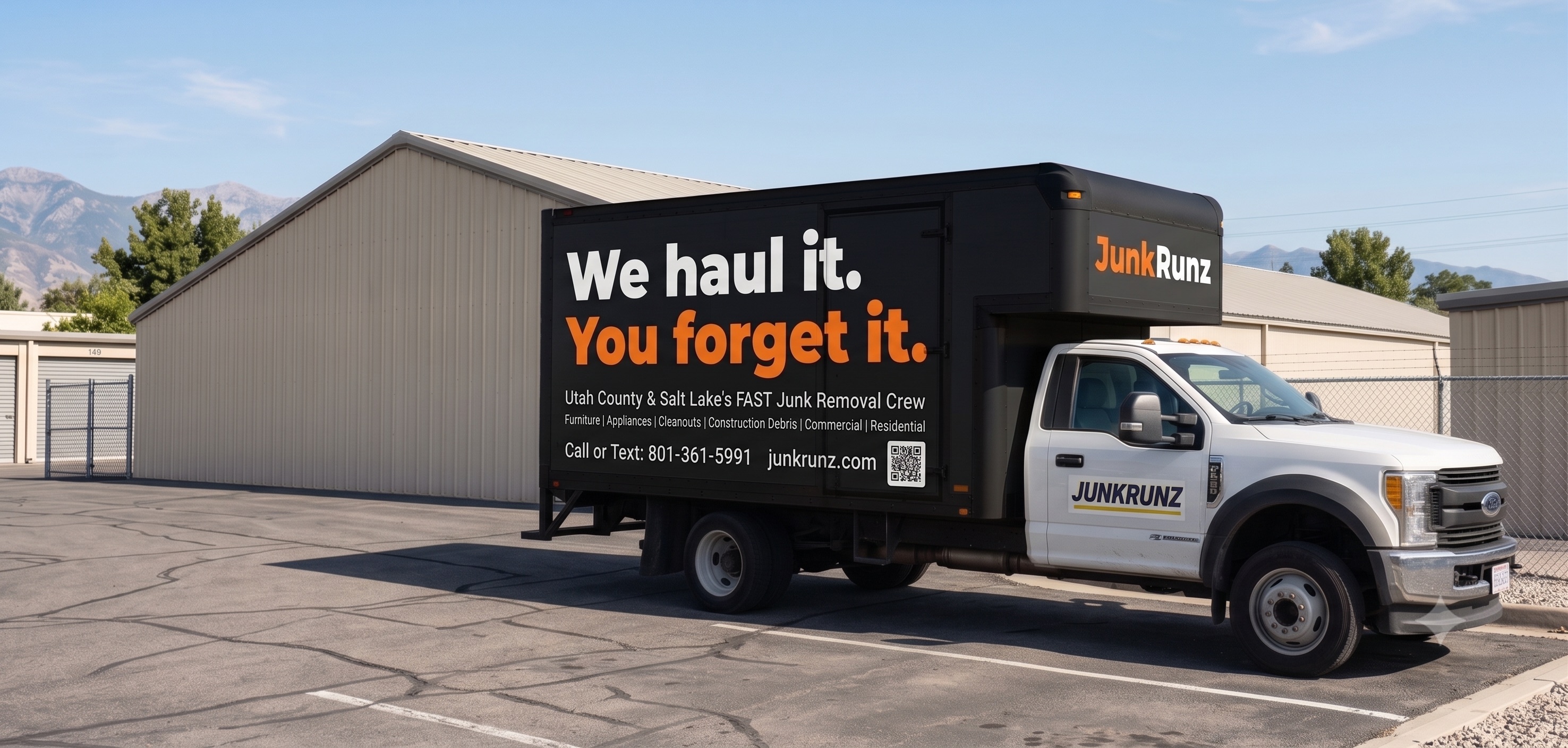 JunkRunz truck — We haul it. You forget it.